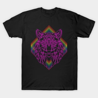 Rainbow Purple Cat T-Shirt